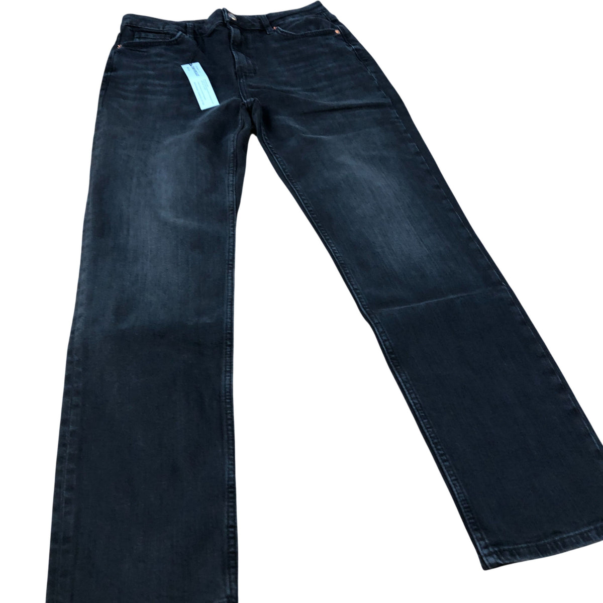 River Island Slim Jeans Black Casual Stretch Denim Trousers UK12
