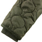 Girls Quilted Jacket Olive Green Sherpa Collar
