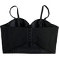 Forever Young Black Corset Bralette Top Women's Embellished Size 38C
