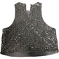 Sequin Crop Top Women's Silver Sleeveless Party Top UK14