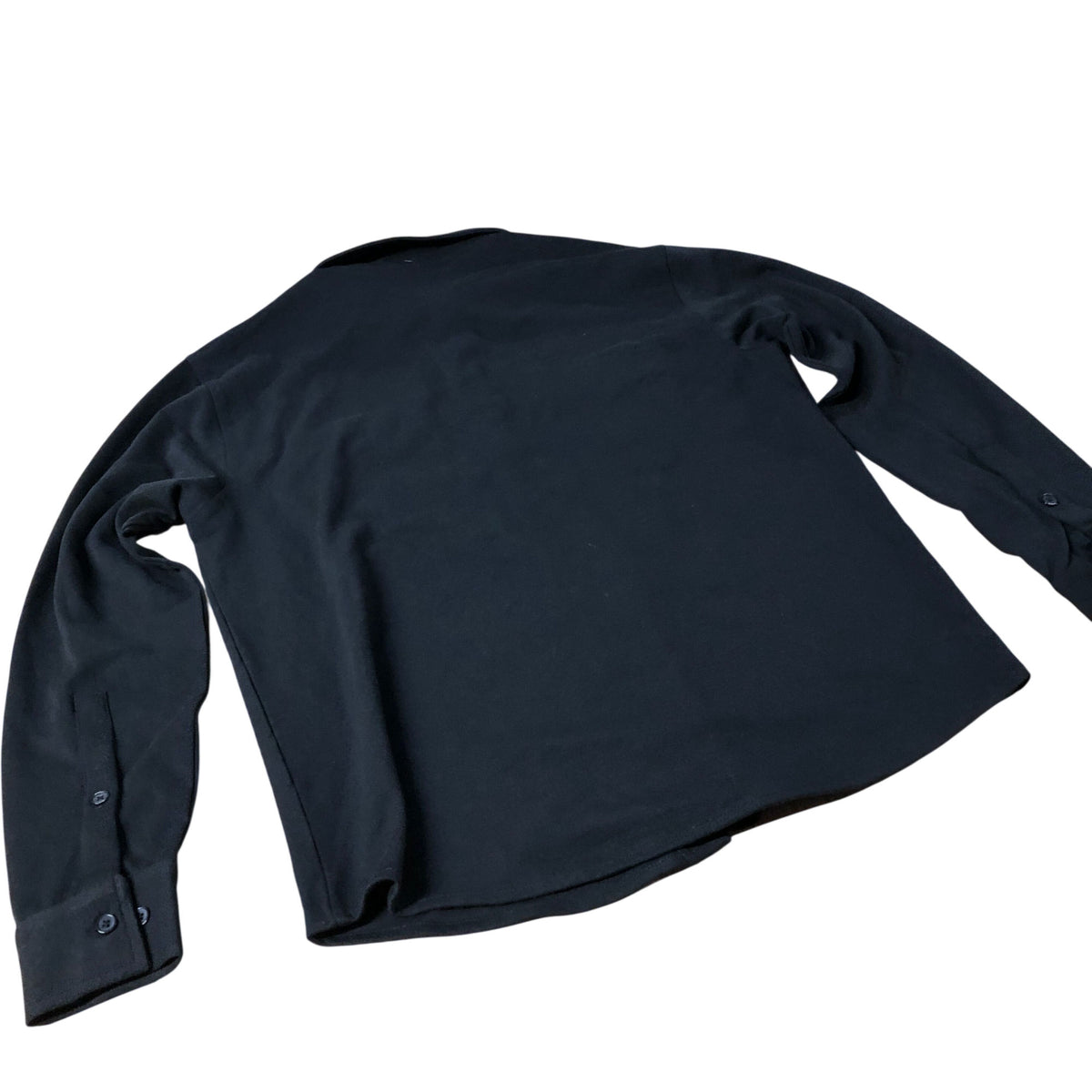 Enzo Milano Men's Long Sleeve Button Up Shirt Black with Pockets Large