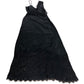 Black Lace Trim Dress UK6 Women's Sleeveless