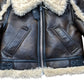 River Island Shearling Brown Aviator Jacket Women's Faux Fur Trim