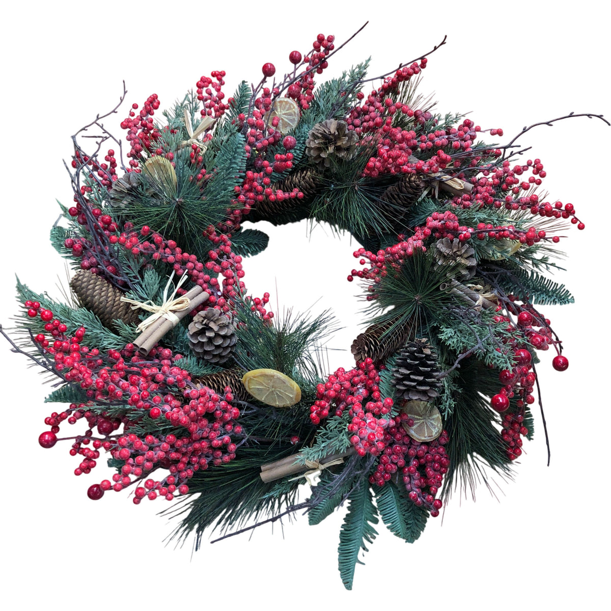 Orange & Cinnamon Wreath Decorative Seasonal Home Décor 20"