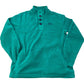 Weird Fish Green Button Up Fleece Size M