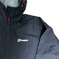 Berghaus Waterproof Jacket Men's Size M Black Lightweight Rain Coat