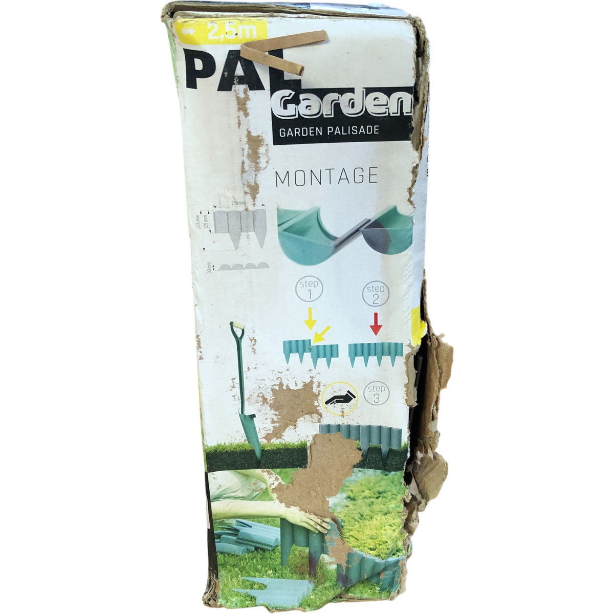 Pal Garden Lawn Edging Border Palisade 2.5m 10 Pcs Brown Fencing