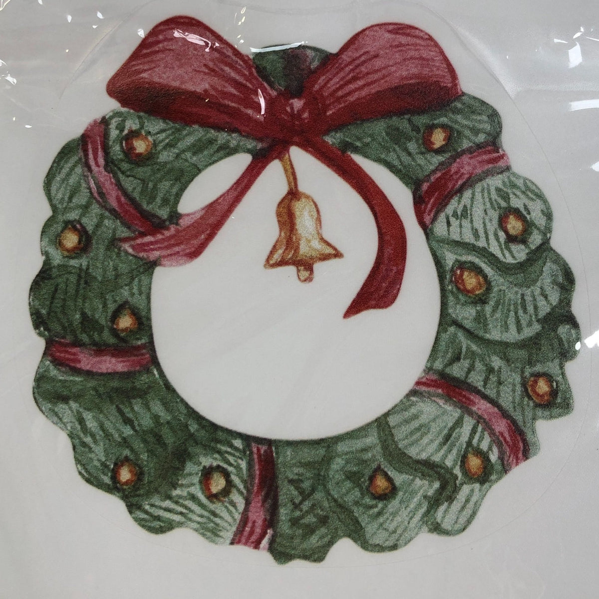 Christmas Wreath Window Clings 4 Sheets