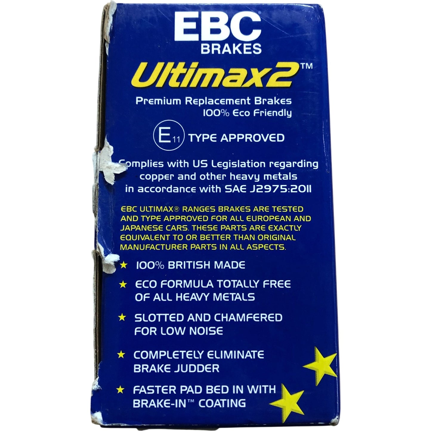 EBC Ultimax 2 DP1380 Front Brake Pads Eco Friendly for Citroen Renault 2001-06