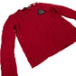 Lauren Ralph Lauren Cable Knit Jumper Women's Red Pullover Sweater XL UK14