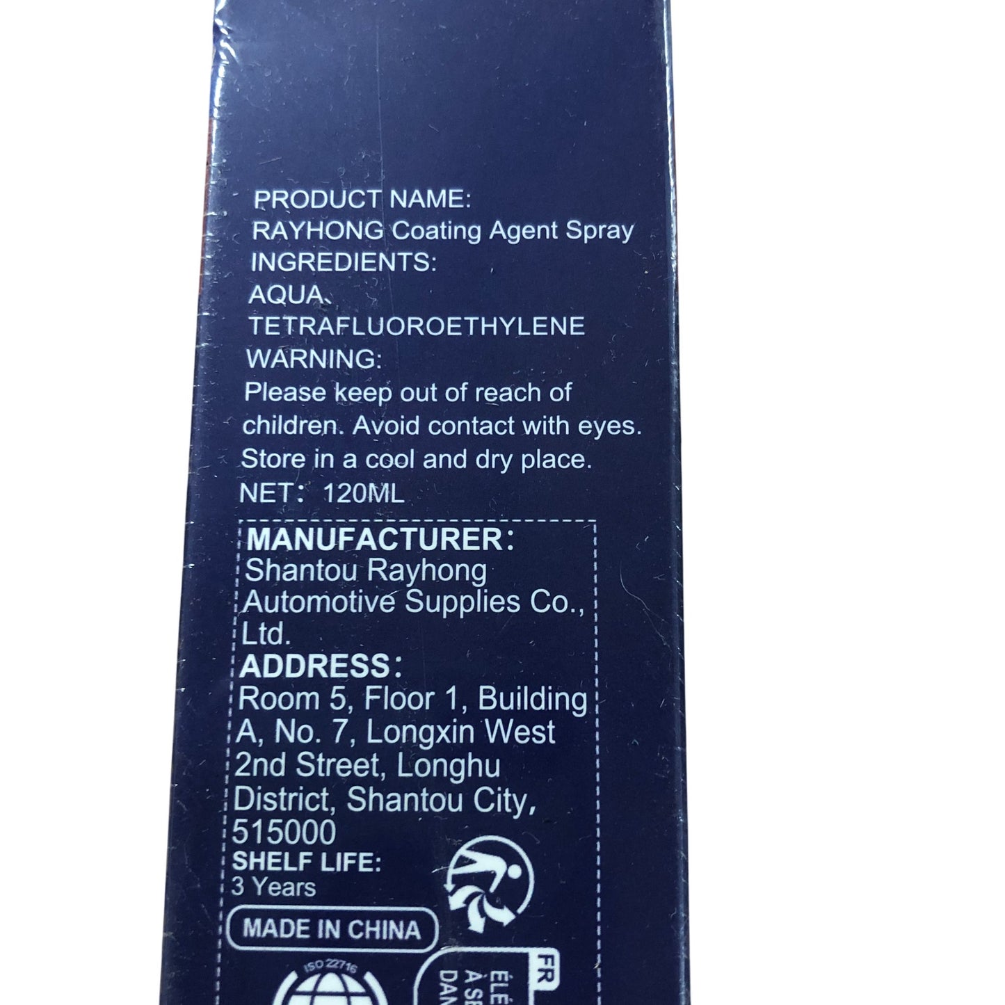 Rayhong 120ML Spray Coating Agent Waterproof Antifouling Car Care Cleaner