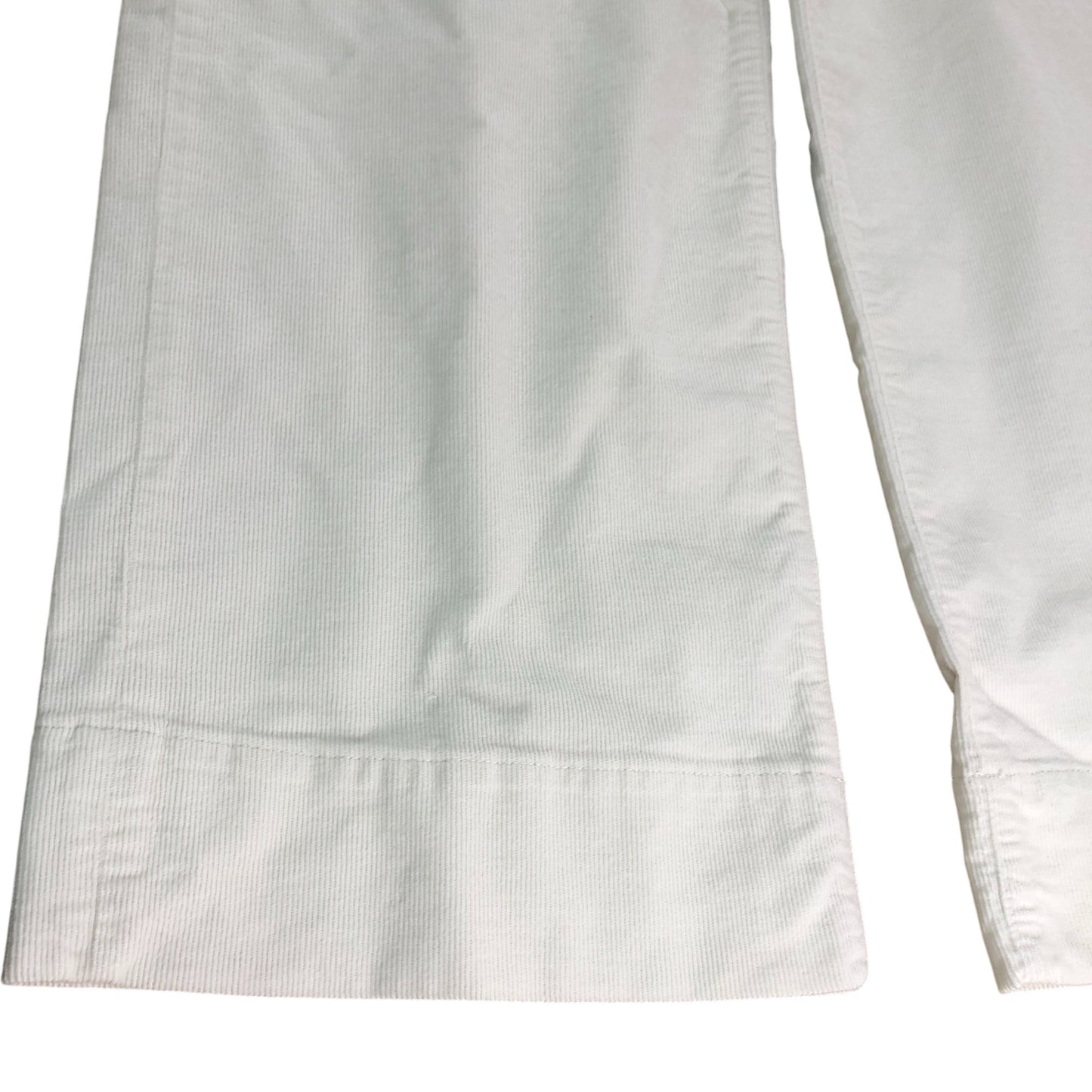 Branded Wide Leg Trousers Women's White Cotton Blend Casual Fit UK10