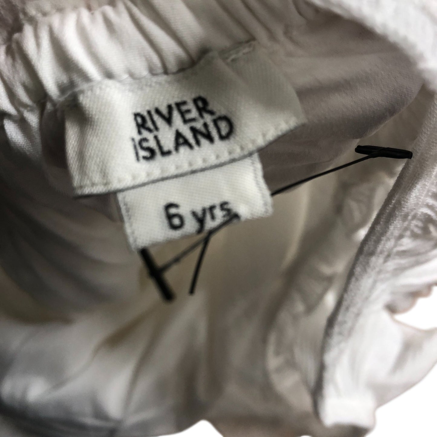 River Island Girls Frill Detail Dress White Summer Style Dress 6 Years
