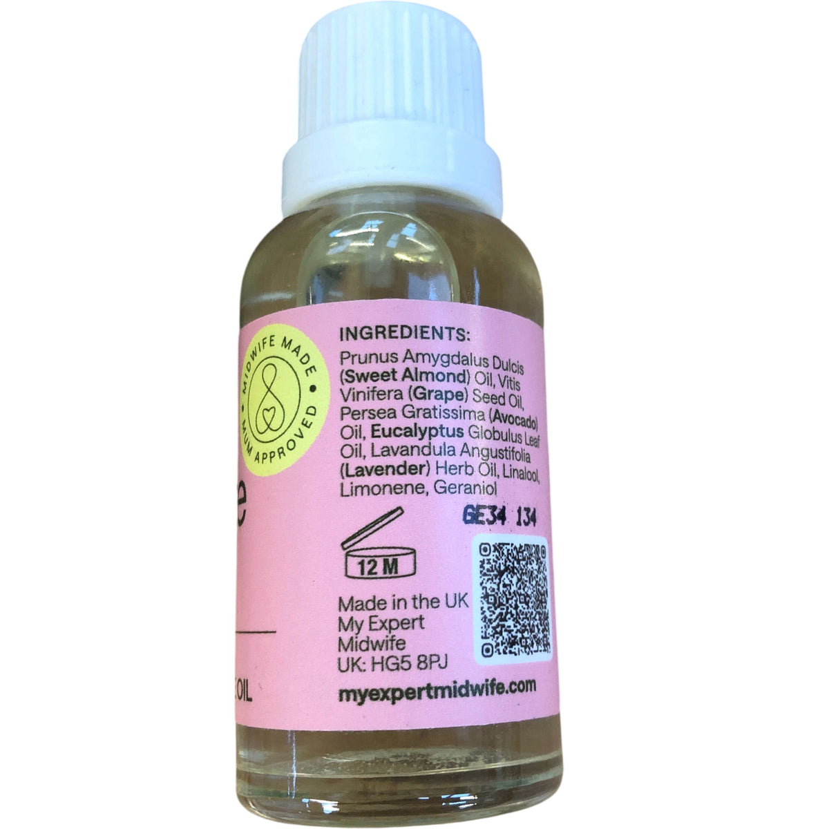 My Expert Midwife Peri Prep 30ml 100% Natural Perineal Massage Oil