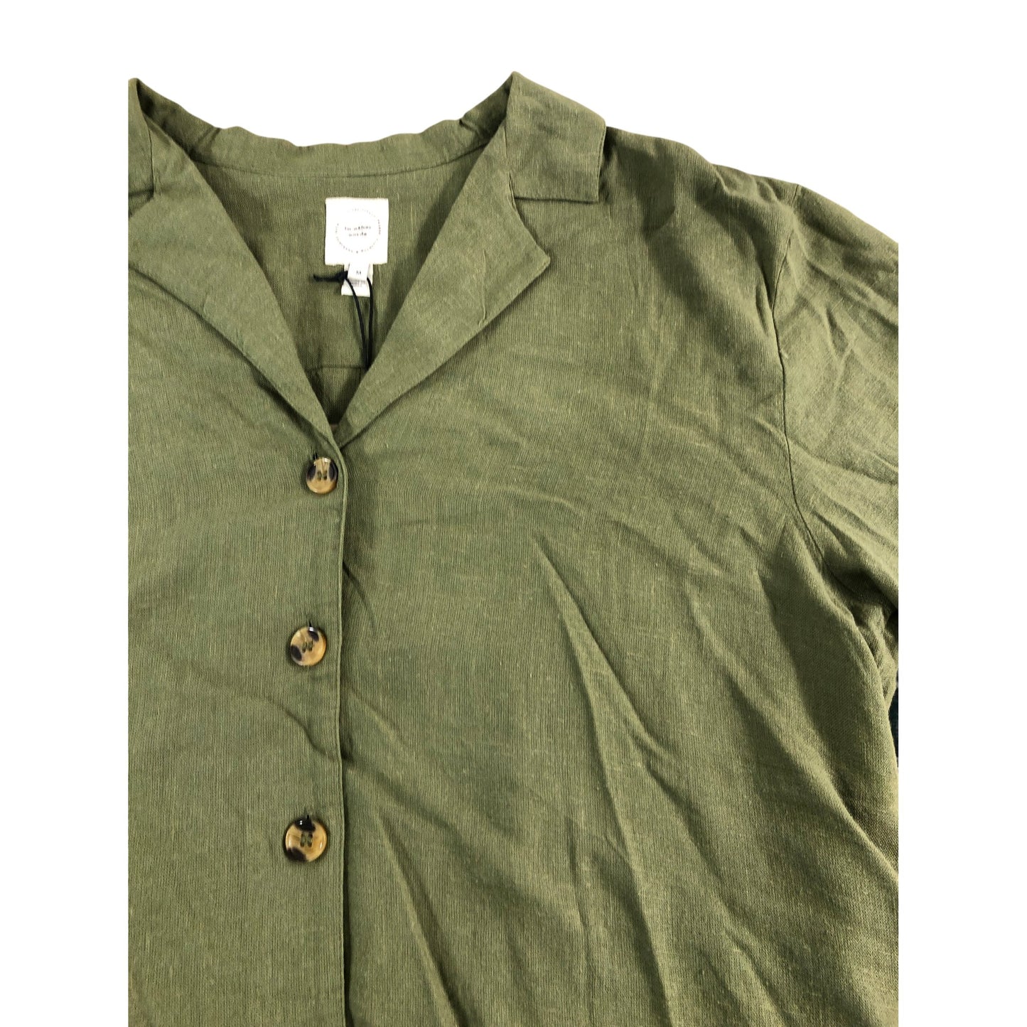 River Island Green Short Sleeve Shirt UK M Women's Lightweight Casual Top