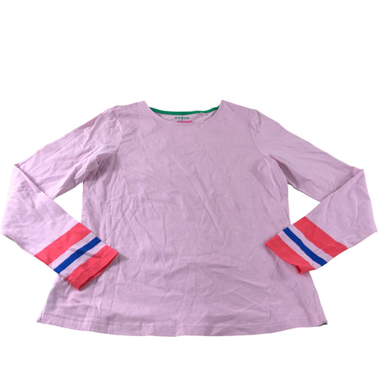 Pink Contrasting Striped Long Sleeved T-Shirt - Size 12