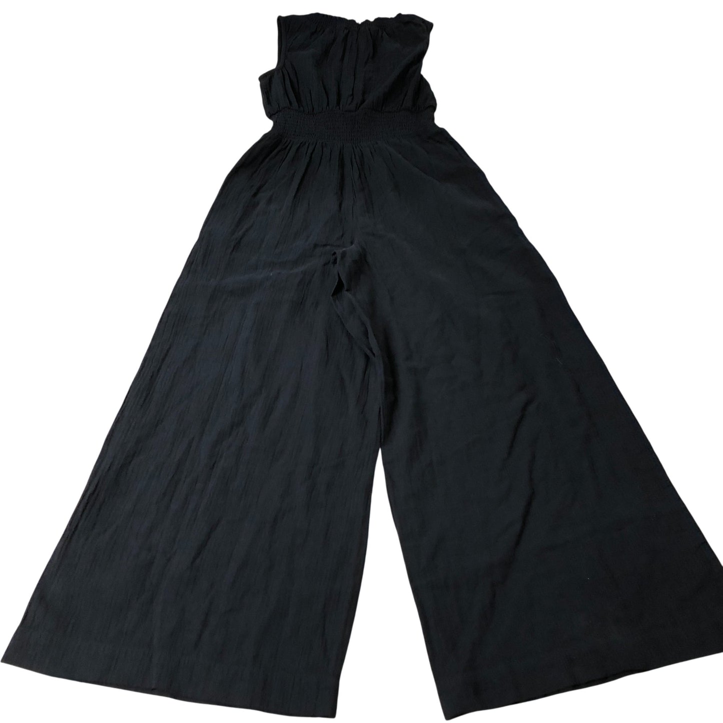 Wide Leg Jumpsuit  Women's Black Cotton Sleeveless Casual UK8