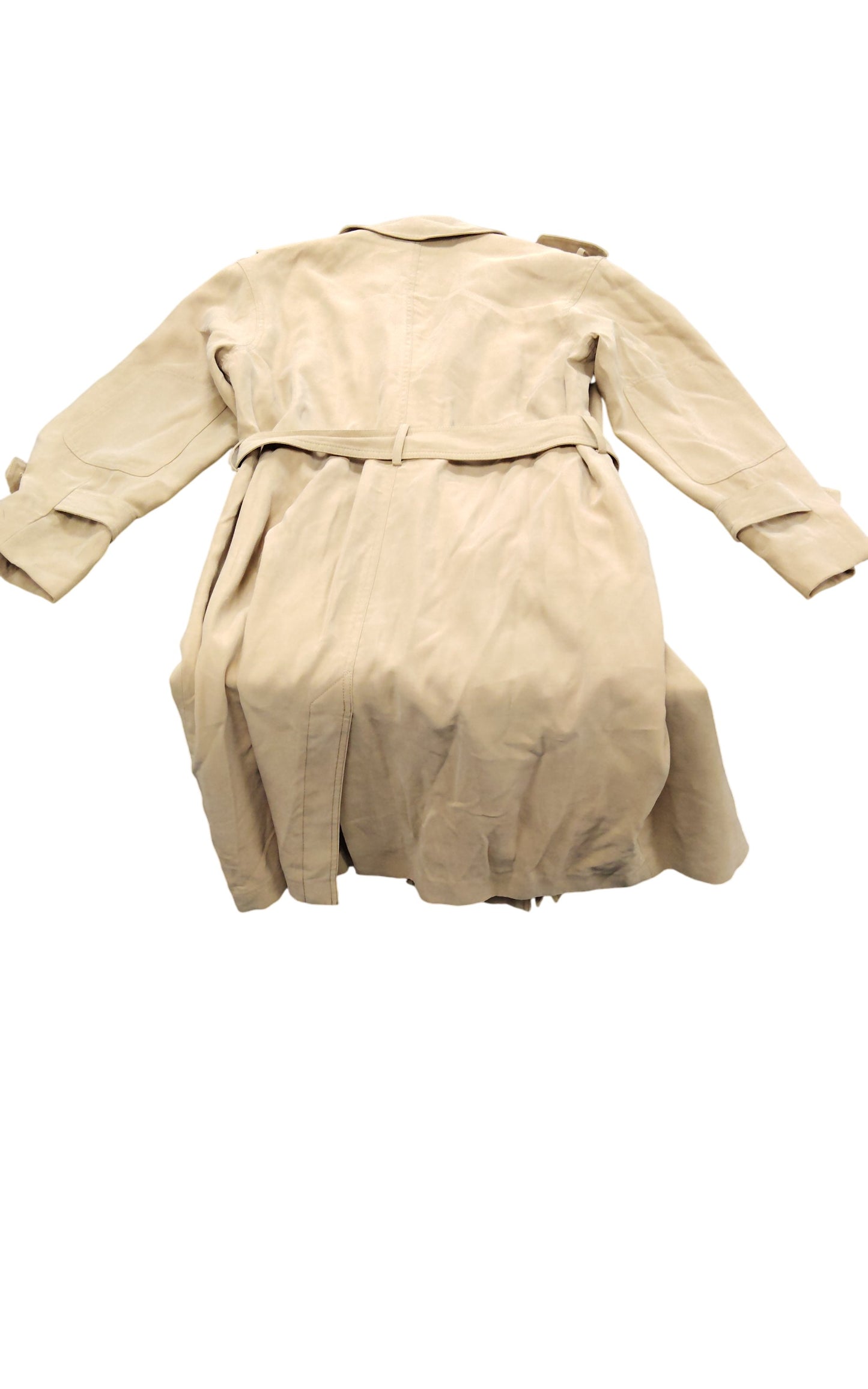 Branded Trench Coat UK12 Women's Beige Double Breasted Belted Waterproof Style
