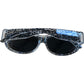 Face Shadow UV400 Polarized Women's Sunglasses Floral Print Black Frame