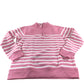 Crew Clothing Company Pink Stripe Quarter Zip Sweater Size 14