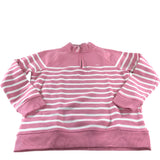 Crew Clothing Company Pink Stripe Quarter Zip Sweater Size 14