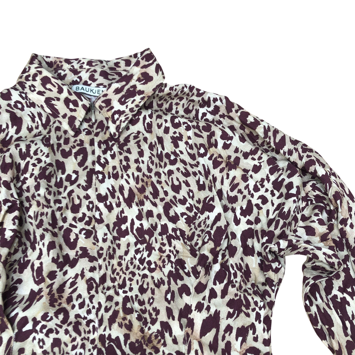 Baukjen Leanne Printed Midi Dress Plum Leopard