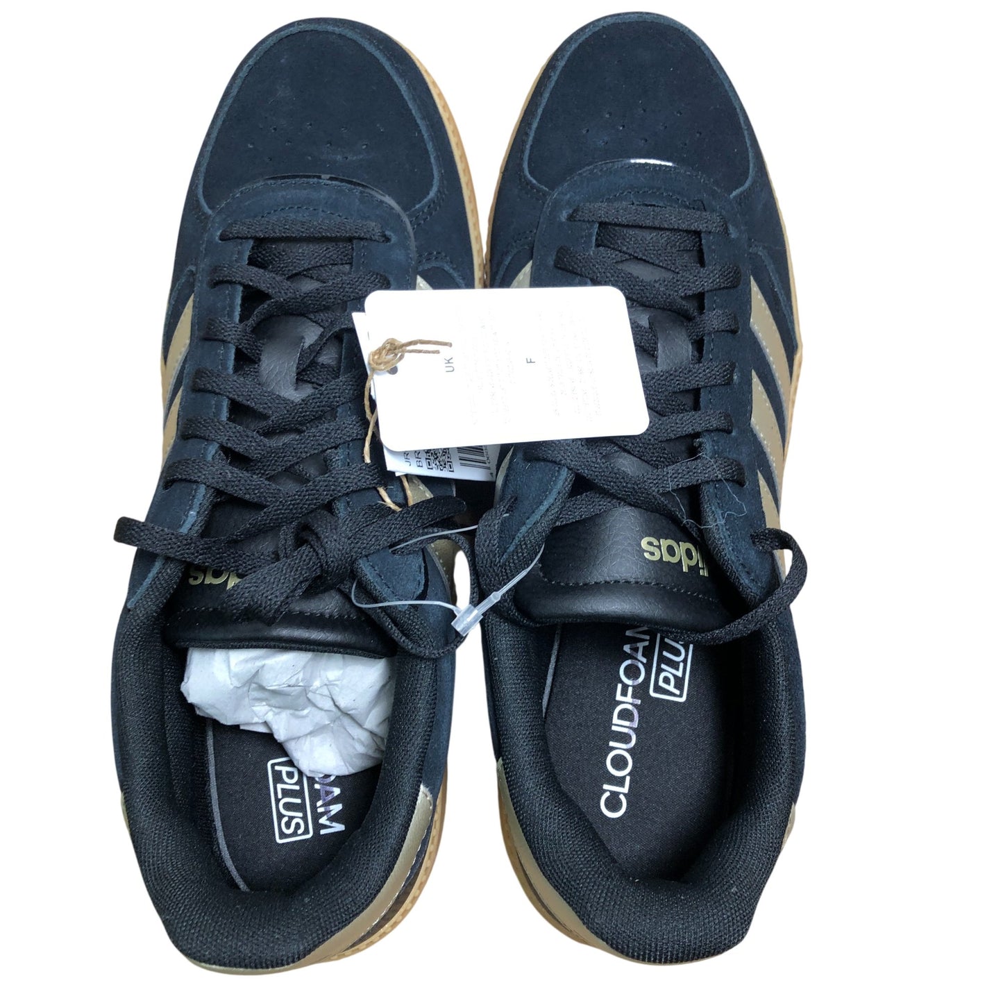 Adidas Breaknet Sleek Trainers UK8 Men's Black Gold Cloudfoam Style