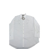 River Island White Smart Shirt UK8 Women's Embroidered Button Up Top