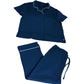 Pretty You London Waffle Pyjama Set UK16-18 Women's Short Sleeves Navy