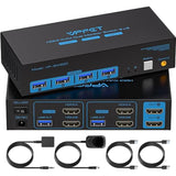 VPFET HDMI KVM Dual Monitor Switch Model VP-SW220 USB 3.0 2 Port Splitter