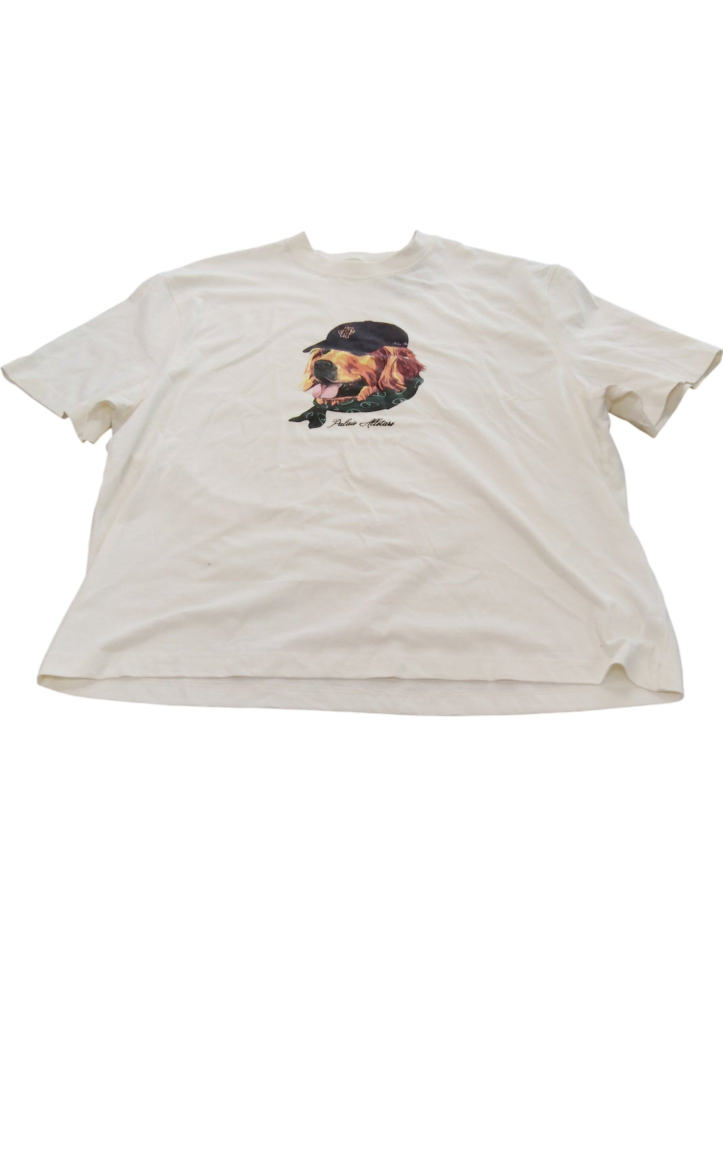 River Island White T-Shirt Men's XX Large Dog Graphic Print Casual Style