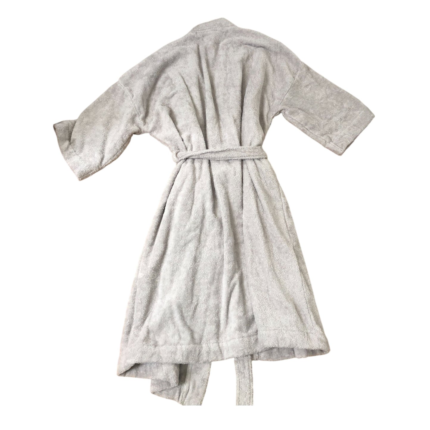 The White Company Fluffy Robe Women's Soft Grey 100% Cotton Loungewear Size 14