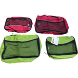 Bago Packing Cubes 4pcs Bags 2 Green 2 Red Travel Accessories Organisers