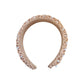 Womens Pearl Embellished Woven Headband Blush Pink Hair Accessory