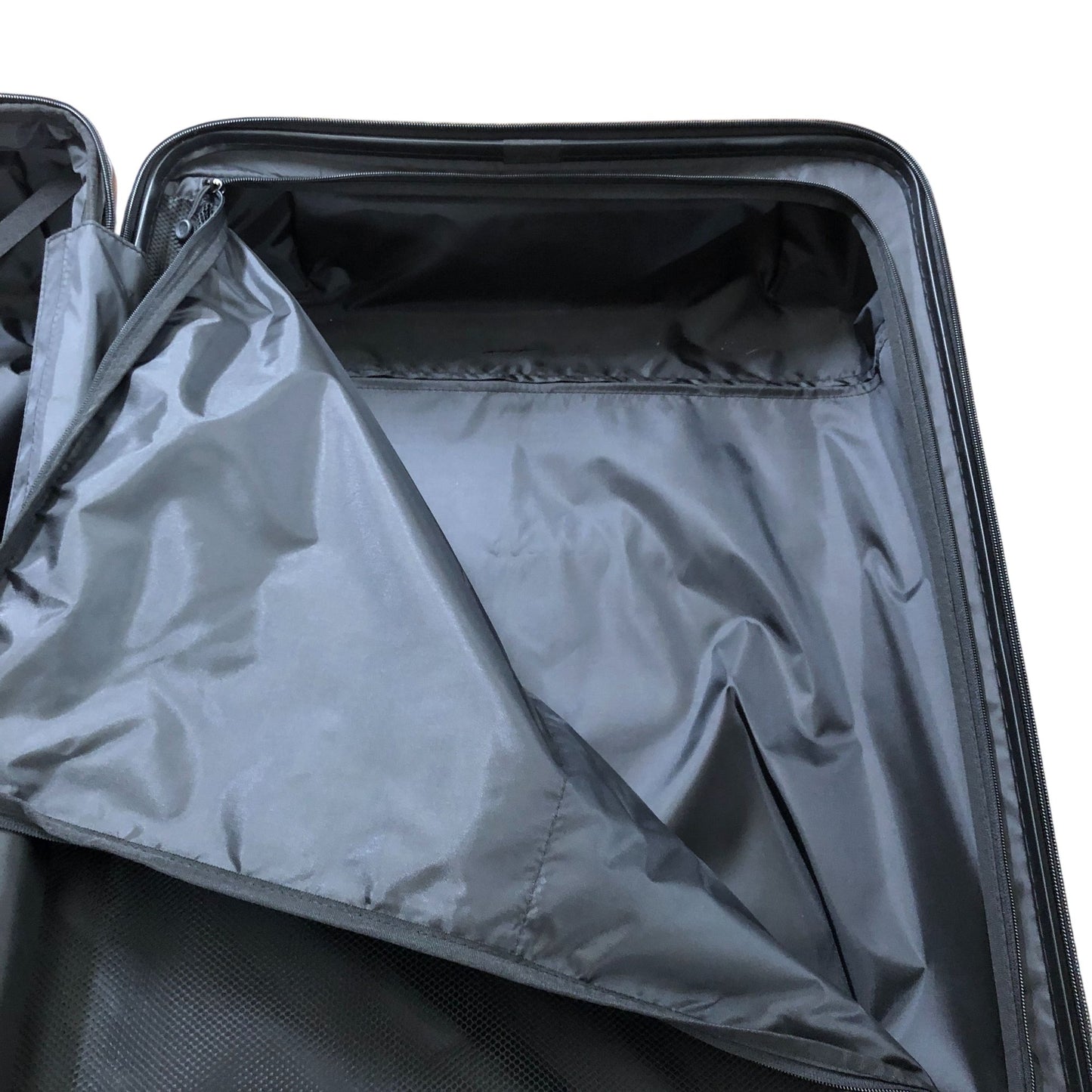 Antler Logo Gloss Stripe Suitcase Hardshell 4 Wheel Spinner Blue 78cm Expandable