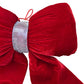 Velvet Diamante Red Door Bow Christmas Decoration 15"