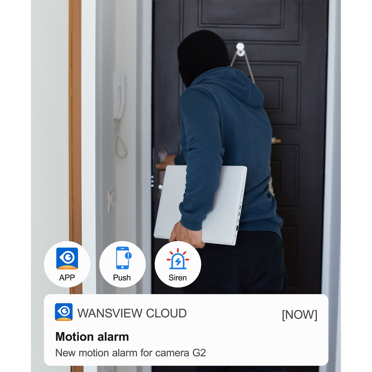 Galayou 2K HD Security Camera System with Motion Detection and Night Vision