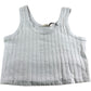 River Island Women's Light Grey Ribbed Tank Top Size UK L