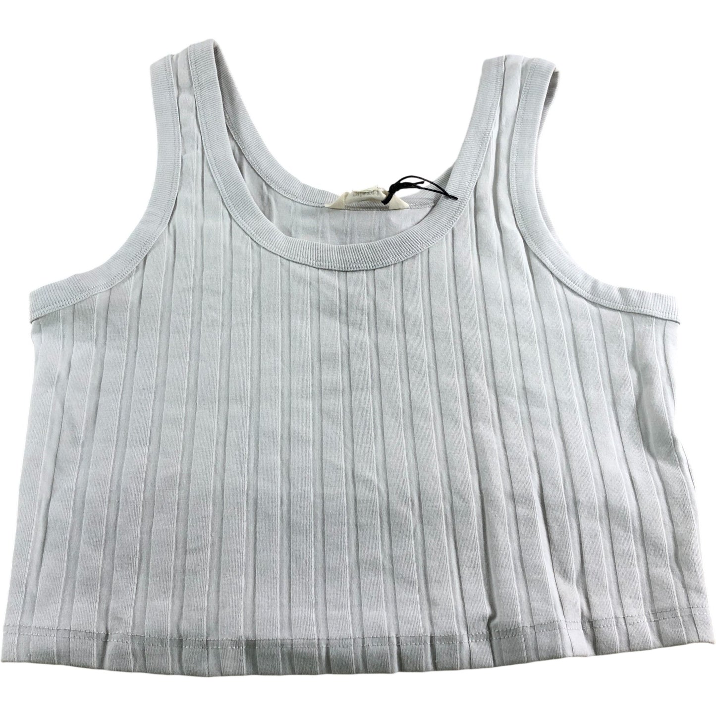 River Island Women's Light Grey Ribbed Tank Top Size UK L