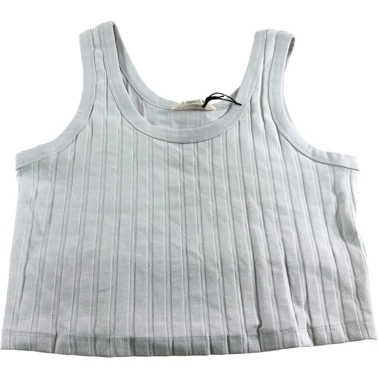 River Island Women's Light Grey Ribbed Tank Top Size UK L