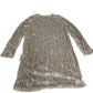 Sequin V Neck Dress Women's Long Sleeve Party Outfit UK8