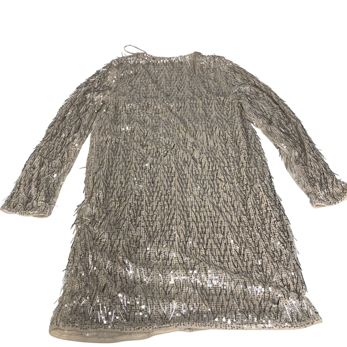 Sequin V Neck Dress Women's Long Sleeve Party Outfit UK12