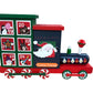 Wooden Advent Calendar Train Decoration Christmas Countdown