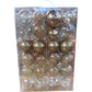 Sea Team 48-Pack Shatterproof Christmas Baubles Champagne