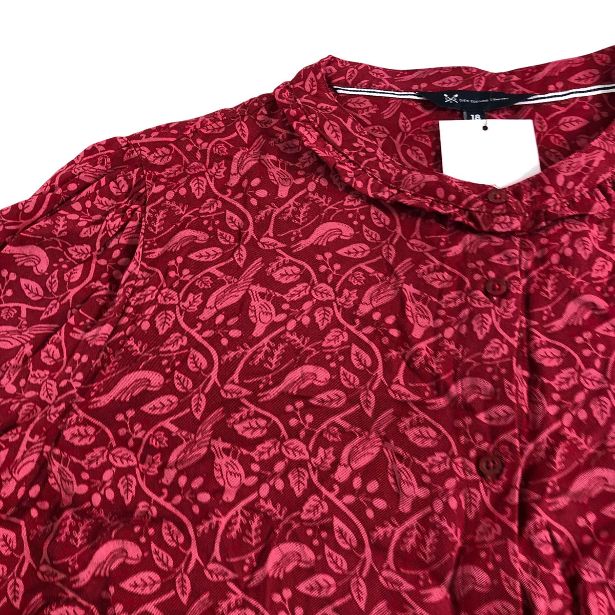 Crew Clothing Company Blouse Women's Red Floral Print