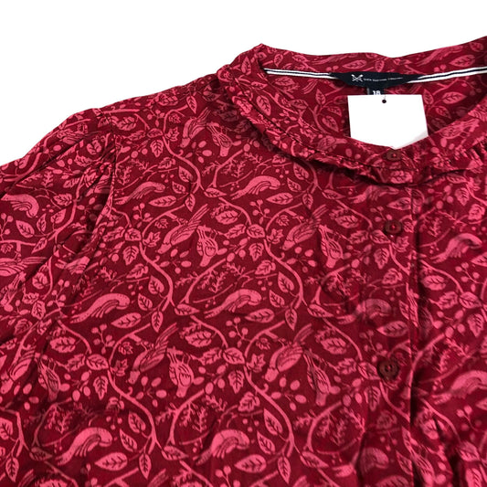 Crew Clothing Company Blouse Women's Red Floral Print