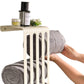 Towel Storage Rack Wall Mounted Adjustable Carbon Steel 4-6 Towels Matte Cream