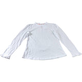 Boden White Frill Detail Top - Size 10