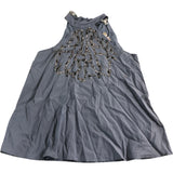 River Island UK 8 Women's Grey Beaded Tank Top Sleeveless Blouse Casual