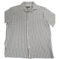River Island Short Sleeve Shirt UK M Men's Striped Casual Wear Black White